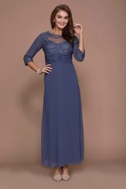 Nox Anabel - 5101 Quarter Length Sleeve Empire Long Formal Dress -Hot Sale WEDDING Store nox anabel 5101 quarter length sleeve empire long formal dress mother of the bride dresses m steel 7086303838291