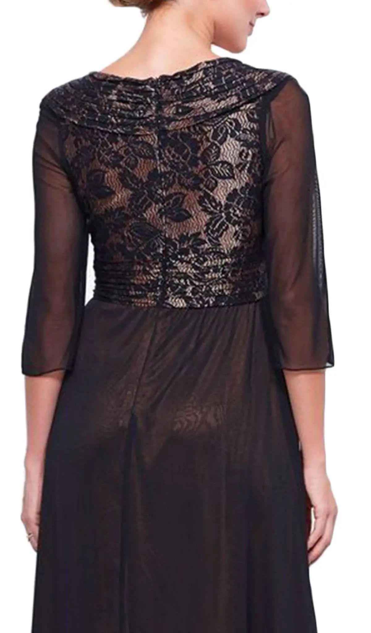 Nox Anabel - 5126 Sheer Empire Dress 3 Nox Anabel - 5126 Sheer Empire Dress - Image 3