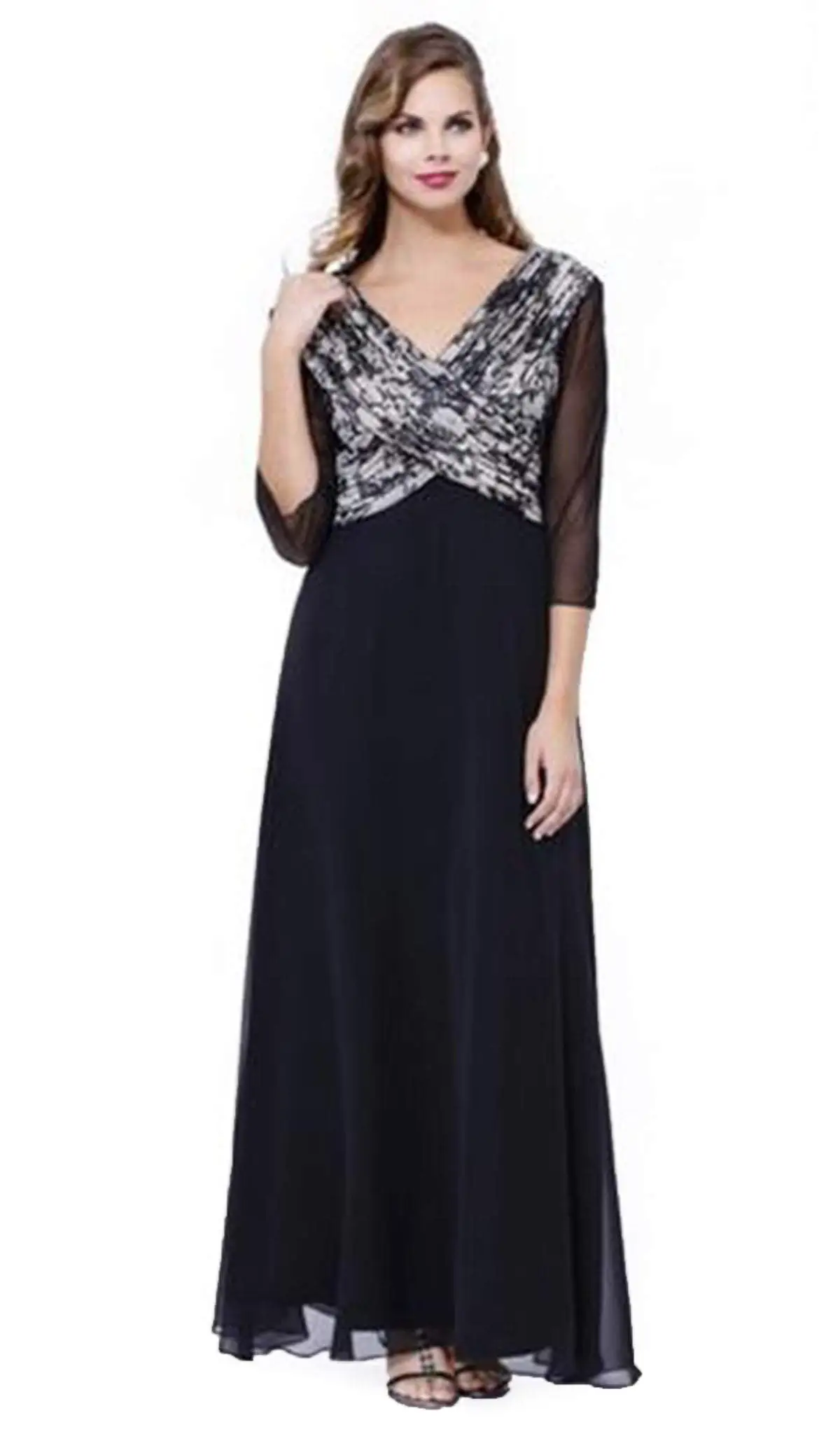 Nox Anabel - 5126 Sheer Empire Dress 6 Nox Anabel - 5126 Sheer Empire Dress - Image 6