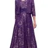 Nox Anabel - 5139 Lace Embroidered A-line Dress