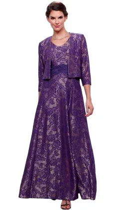 Nox Anabel - 5139 Lace Embroidered A-line Dress