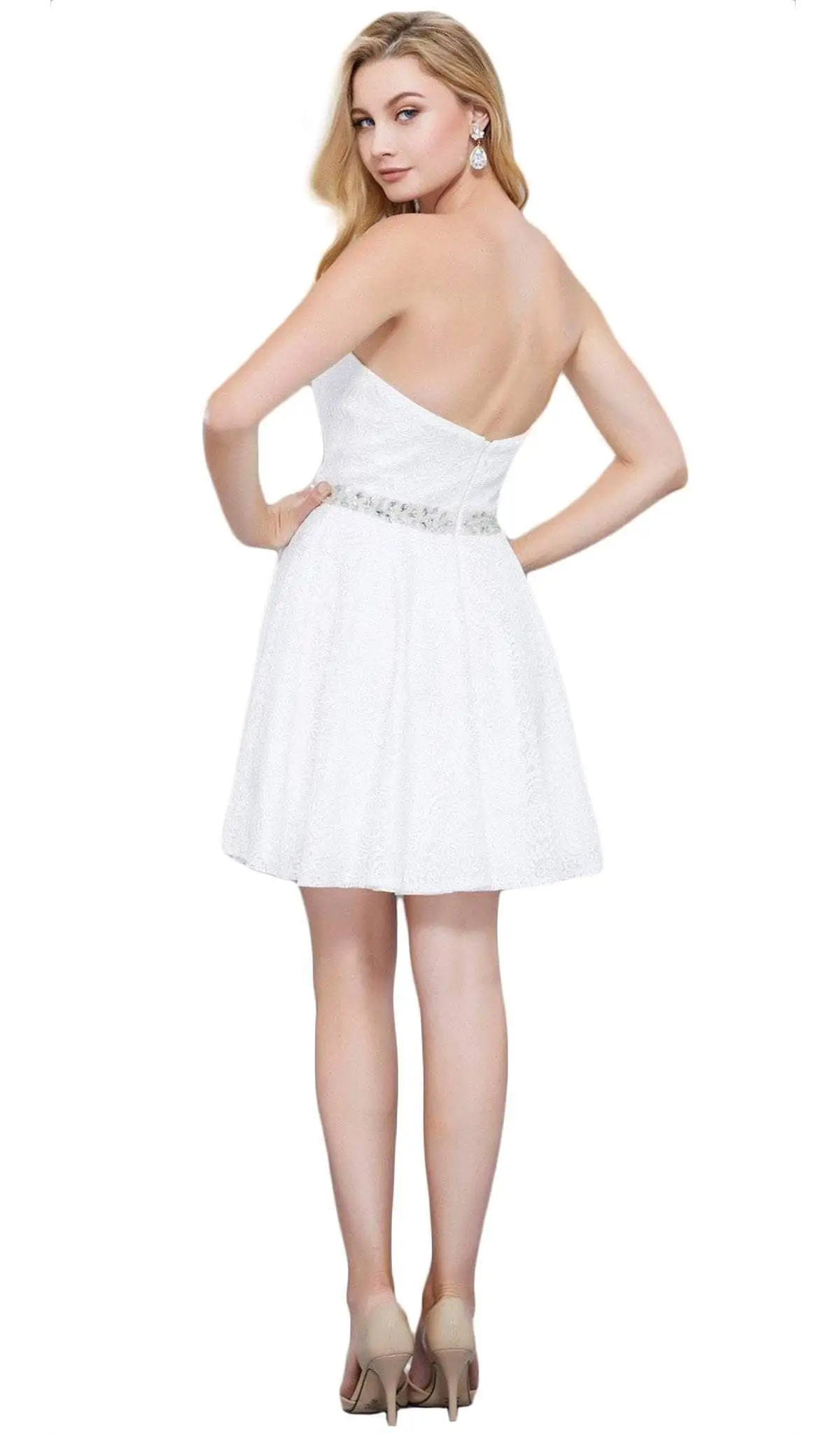 Nox Anabel - 6358 Embellished Waist Sweetheart Neckline Cocktail Dress 10 Nox Anabel - 6358 Embellished Waist Sweetheart Neckline Cocktail Dress - Image 10