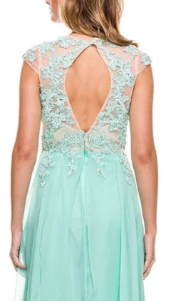 Nox Anabel - 8139 Illusion Jewel Neck A-line Dress 10 Nox Anabel - 8139 Illusion Jewel Neck A-line Dress -Hot Sale WEDDING Store nox anabel 8139 illusion jewel neck a line dress special occasion dress 5658794000441