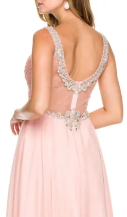 Nox Anabel - 8155 Bateau Illusion Chiffon Gown 15 Nox Anabel - 8155 Bateau Illusion Chiffon Gown -Hot Sale WEDDING Store nox anabel 8155 bateau illusion chiffon gown special occasion dress 28792307482707