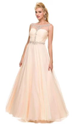 Nox Anabel - 8155 Bateau Illusion Chiffon Gown 13 Nox Anabel - 8155 Bateau Illusion Chiffon Gown -Hot Sale WEDDING Store nox anabel 8155 bateau illusion chiffon gown special occasion dress xs nude 5658674823225
