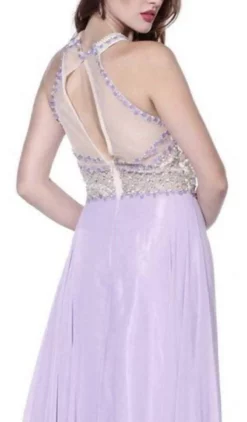 Nox Anabel - 8201 Beaded Sleeveless Halter Long Gown -Hot Sale WEDDING Store nox anabel 8201 beaded sleeveless halter long gown special occasion dress 5658927104057