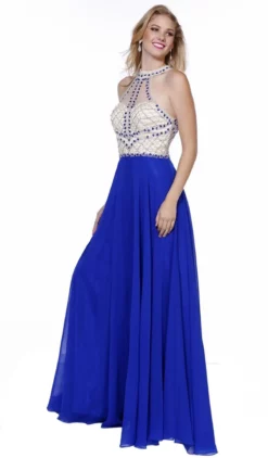 Nox Anabel - 8201 Beaded Sleeveless Halter Long Gown -Hot Sale WEDDING Store nox anabel 8201 beaded sleeveless halter long gown special occasion dress xs royal blue 5658927136825