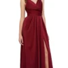 Nox Anabel - 8347 V-Neck Satin Long Evening Gown