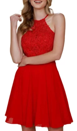 Nox Anabel - A615 Embroidered Halter Neck Chiffon A-line Dress 6 Nox Anabel - A615 Embroidered Halter Neck Chiffon A-line Dress -Hot Sale WEDDING Store nox anabel a615 embroidered halter neck chiffon a line dress special occasion dress 28918434988115