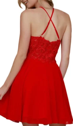 Nox Anabel - A615 Embroidered Halter Neck Chiffon A-line Dress 7 Nox Anabel - A615 Embroidered Halter Neck Chiffon A-line Dress -Hot Sale WEDDING Store nox anabel a615 embroidered halter neck chiffon a line dress special occasion dress 6085506170937