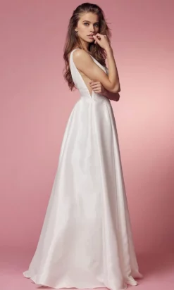 Nox Anabel Bridal E156PW - Sleeveless Bridal Dress 6 Nox Anabel Bridal E156PW - Sleeveless Bridal Dress -Hot Sale WEDDING Store nox anabel bridal e156pw sleeveless bridal dress bridal dresses 29799499169875