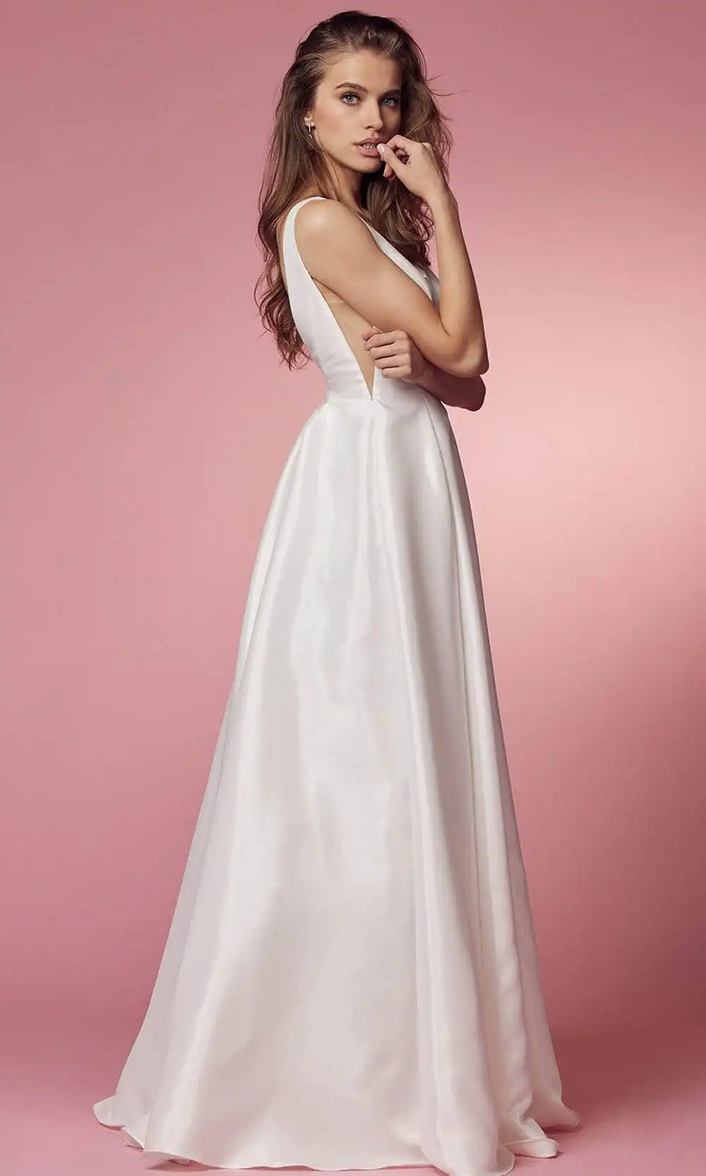 Nox Anabel Bridal E156PW - Sleeveless Bridal Dress 3 Nox Anabel Bridal E156PW - Sleeveless Bridal Dress - Image 3