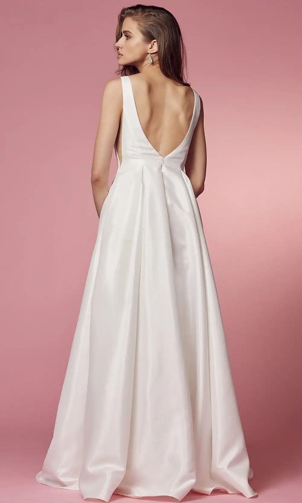 Nox Anabel Bridal E156PW - Sleeveless Bridal Dress 2 Nox Anabel Bridal E156PW - Sleeveless Bridal Dress - Image 2
