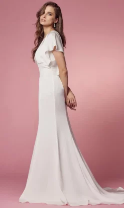 Nox Anabel Bridal JE912 - Flutter Sleeve Bridal Gown 11 Nox Anabel Bridal JE912 - Flutter Sleeve Bridal Gown -Hot Sale WEDDING Store nox anabel bridal je912 flutter sleeve bridal gown bridal dresses 29799576207443