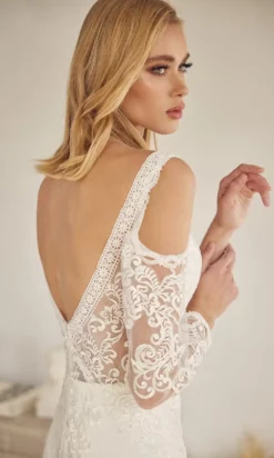 Nox Anabel Bridal JE916 - Long Sleeve Bridal Gown -Hot Sale WEDDING Store nox anabel bridal je916 long sleeve bridal gown bridal dresses 29787530068051