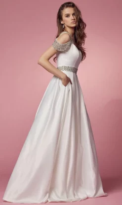 Nox Anabel Bridal R224W - Cold Shoulder Bridal Gown -Hot Sale WEDDING Store nox anabel bridal r224w cold shoulder bridal gown bridal dresses 29799785693267