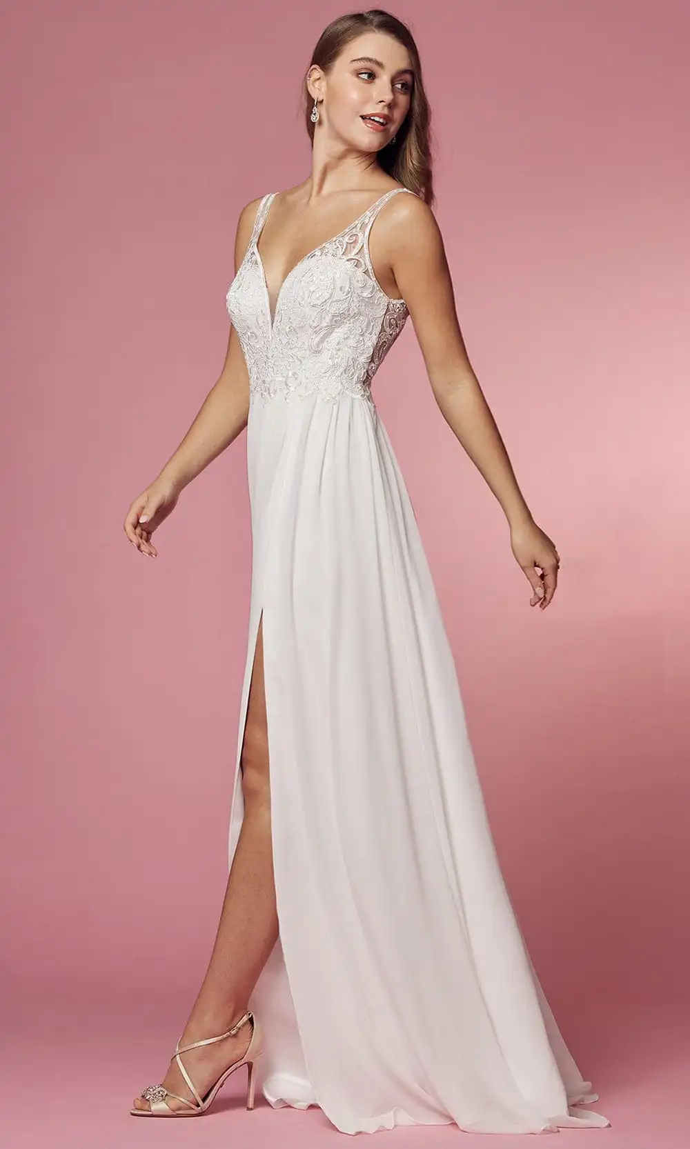 Nox Anabel Bridal Y299W - Embellished Long Bridal Gown 3 Nox Anabel Bridal Y299W - Embellished Long Bridal Gown - Image 3