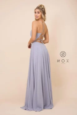 Nox Anabel - R416 Lace-up Open Back Beaded Waist A-Line Prom Dress 13 Nox Anabel - R416 Lace-up Open Back Beaded Waist A-Line Prom Dress -Hot Sale WEDDING Store nox anabel r416 lace up open back beaded waist a line prom dress prom dresses 28201453944915