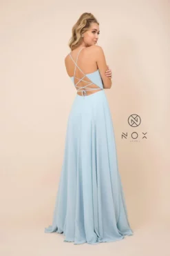 Nox Anabel - R416 Lace-up Open Back Beaded Waist A-Line Prom Dress 17 Nox Anabel - R416 Lace-up Open Back Beaded Waist A-Line Prom Dress -Hot Sale WEDDING Store nox anabel r416 lace up open back beaded waist a line prom dress prom dresses 28861974577235