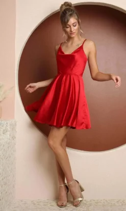 Nox Anabel R759 - Sleeveless Satin Cocktail Dress -Hot Sale WEDDING Store nox anabel r759 sleeveless satin cocktail dress cocktail dress 30800129425491