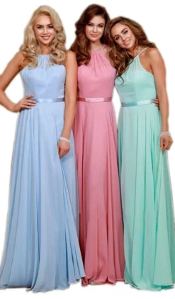 Nox Anabel - Y102 Halter Strap Lace Up Chiffon Evening Gown -Hot Sale WEDDING Store nox anabel y102 halter strap lace up chiffon evening gown evening dresses 5658646806585