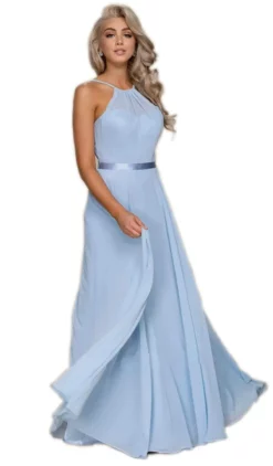 Nox Anabel - Y102 Halter Strap Lace Up Chiffon Evening Gown -Hot Sale WEDDING Store nox anabel y102 halter strap lace up chiffon evening gown evening dresses xs ice blue 5658646511673