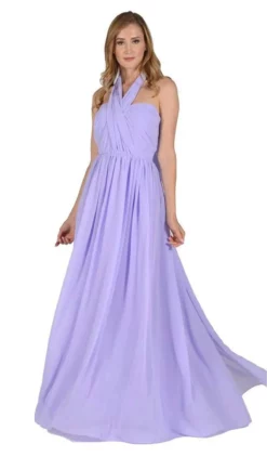Poly USA - 7156 Convertible Strapless Chiffon A-ine Dress -Hot Sale WEDDING Store poly usa 7156 convertible strapless chiffon a ine dress special occasion dress xs lilac 28921723158611