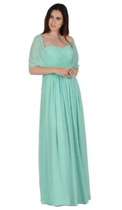 Poly USA - 7156 Convertible Strapless Chiffon A-ine Dress -Hot Sale WEDDING Store poly usa 7156 convertible strapless chiffon a ine dress special occasion dress xs mint 6096860217401