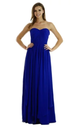Poly USA - 7156 Convertible Strapless Chiffon A-ine Dress -Hot Sale WEDDING Store poly usa 7156 convertible strapless chiffon a ine dress special occasion dress xs royal 6096860839993