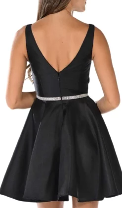 Poly USA - 7894 Sleeveless Deep V-Neck Mikado A-Line Cocktail Dress -Hot Sale WEDDING Store poly usa 7894 sleeveless deep v neck mikado a line cocktail dress bridesmaid dresses 6097058693177