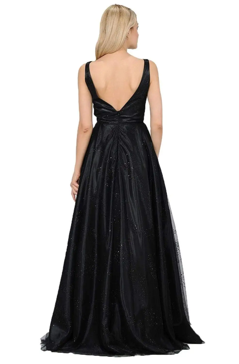 Poly USA - 8338 Glitter Embellished Long A-Line Dress 6 Poly USA - 8338 Glitter Embellished Long A-Line Dress - Image 6