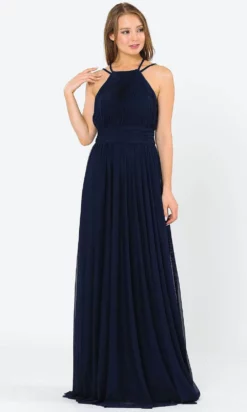 Poly USA 8396W - High Halter Neckline Long Gown -Hot Sale WEDDING Store poly usa 8396w high halter neckline long gown bridesmaid dresses xs navy 29947797438547