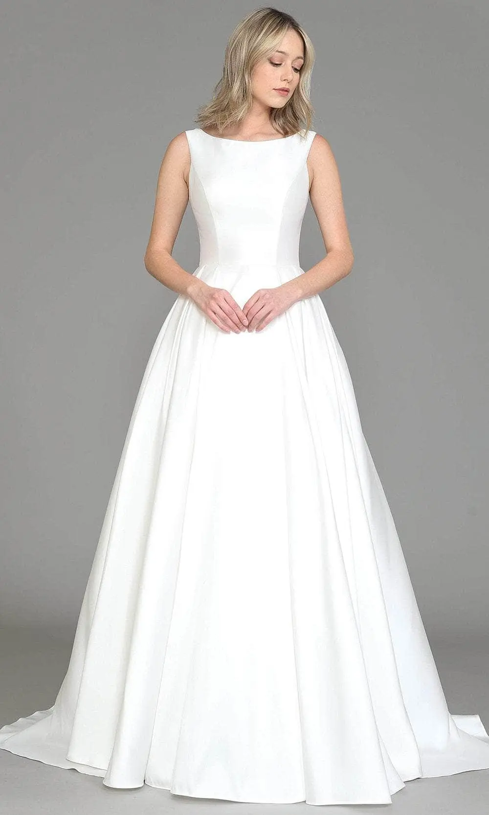 Poly USA 8534 - Bateau Neck Sleeveless Bridal Gown 4 Poly USA 8534 - Bateau Neck Sleeveless Bridal Gown - Image 4