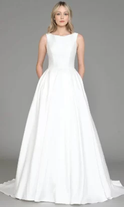Poly USA 8534 - Bateau Neck Sleeveless Bridal Gown