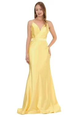 Poly USA - 9028 Sweetheart Bodice Charmeuse Trumpet Dress -Hot Sale WEDDING Store poly usa 9028 sweetheart bodice charmeuse trumpet dress bridesmaid dresses xs yellow 13423127593043