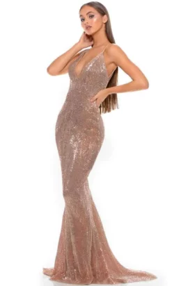 Portia And Scarlett GLISTEN - Plunging Back Sheath Prom Dress -Hot Sale WEDDING Store portia and scarlett glisten plunging back sheath prom dress special occasion dress 30589062414419