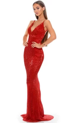 Portia And Scarlett GLISTEN - Plunging Back Sheath Prom Dress -Hot Sale WEDDING Store portia and scarlett glisten plunging back sheath prom dress special occasion dress 30589062479955