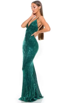 Portia And Scarlett GLISTEN - Plunging Back Sheath Prom Dress -Hot Sale WEDDING Store portia and scarlett glisten plunging back sheath prom dress special occasion dress 30589062545491