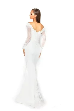 Portia And Scarlett - PS1906 Floral Lace Off-Shoulder Mermaid Dress -Hot Sale WEDDING Store portia and scarlett ps1906 floral lace off shoulder mermaid dress bridesmaid dresses 14589049143379