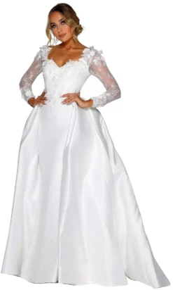 Portia And Scarlett - PS1906S Embroidered Lace Sweetheart Ballgown