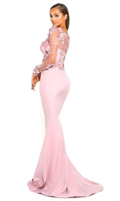 Portia And Scarlett - PS1907 Floral Lace Trumpet Dress -Hot Sale WEDDING Store portia and scarlett ps1907 floral lace trumpet dress prom dresses 14965012332627