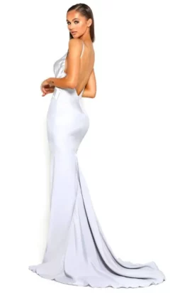 Portia And Scarlett - PS1912 V Neck High Slit Long Train Mermaid Gown -Hot Sale WEDDING Store portia and scarlett ps1912 v neck high slit long train mermaid gown prom dresses 14769419485267