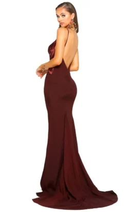 Portia And Scarlett - PS1912 V Neck High Slit Long Train Mermaid Gown -Hot Sale WEDDING Store portia and scarlett ps1912 v neck high slit long train mermaid gown prom dresses 14769419976787