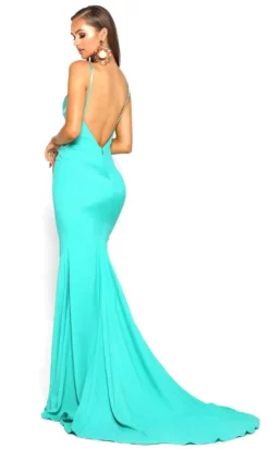 Portia And Scarlett - PS1912 V Neck High Slit Long Train Mermaid Gown -Hot Sale WEDDING Store portia and scarlett ps1912 v neck high slit long train mermaid gown prom dresses 14769420075091