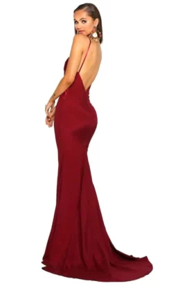 Portia And Scarlett - PS1912 V Neck High Slit Long Train Mermaid Gown -Hot Sale WEDDING Store portia and scarlett ps1912 v neck high slit long train mermaid gown prom dresses 14769420173395