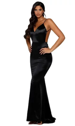 Portia And Scarlett - PS1934 Deep V-Neck Trumpet Dress With Train -Hot Sale WEDDING Store portia and scarlett ps1934 deep v neck trumpet dress with train prom dresses 28135346470995