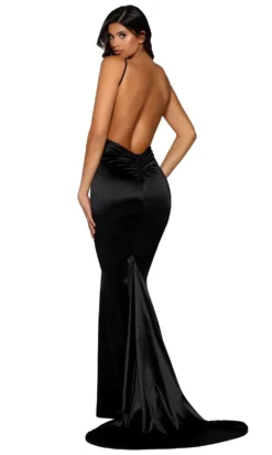 Portia And Scarlett - PS1934 Deep V-Neck Trumpet Dress With Train -Hot Sale WEDDING Store portia and scarlett ps1934 deep v neck trumpet dress with train prom dresses 28841535963219