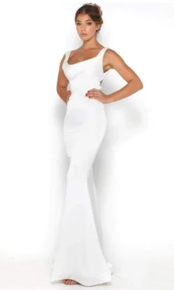 Portia And Scarlett - PS1974 Cowl Neck Trumpet Dress -Hot Sale WEDDING Store portia and scarlett ps1974 cowl neck trumpet dress prom dresses 0 white 28789356658771