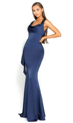 Portia And Scarlett - PS1974 Cowl Neck Trumpet Dress