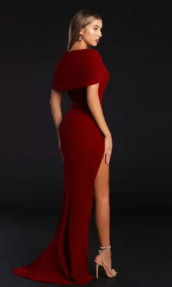 Portia And Scarlett - PS21047 Plunging Off Shoulder Dress With Slit -Hot Sale WEDDING Store portia and scarlett ps21047 plunging off shoulder dress with slit evening dresses 15892208877651